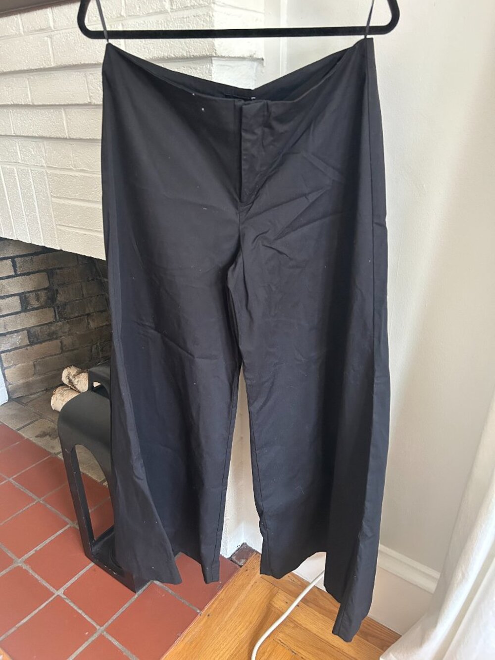 Zara Wide Leg Black Pants Size L